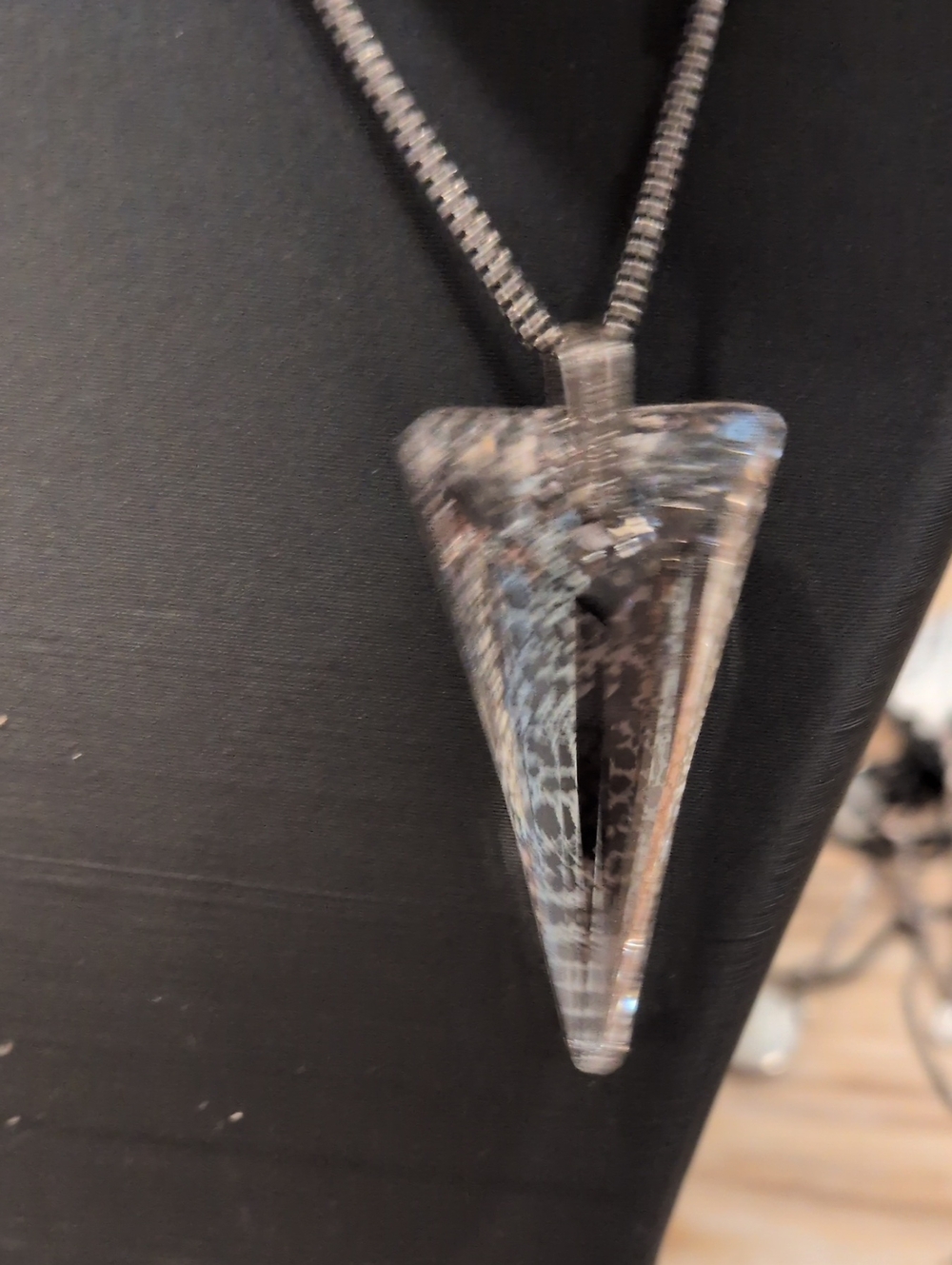 RARE & RETIREDAlex and Ani Silver-Tone Spike Pendant Necklace W Textured Crystal - Picture 5 of 6